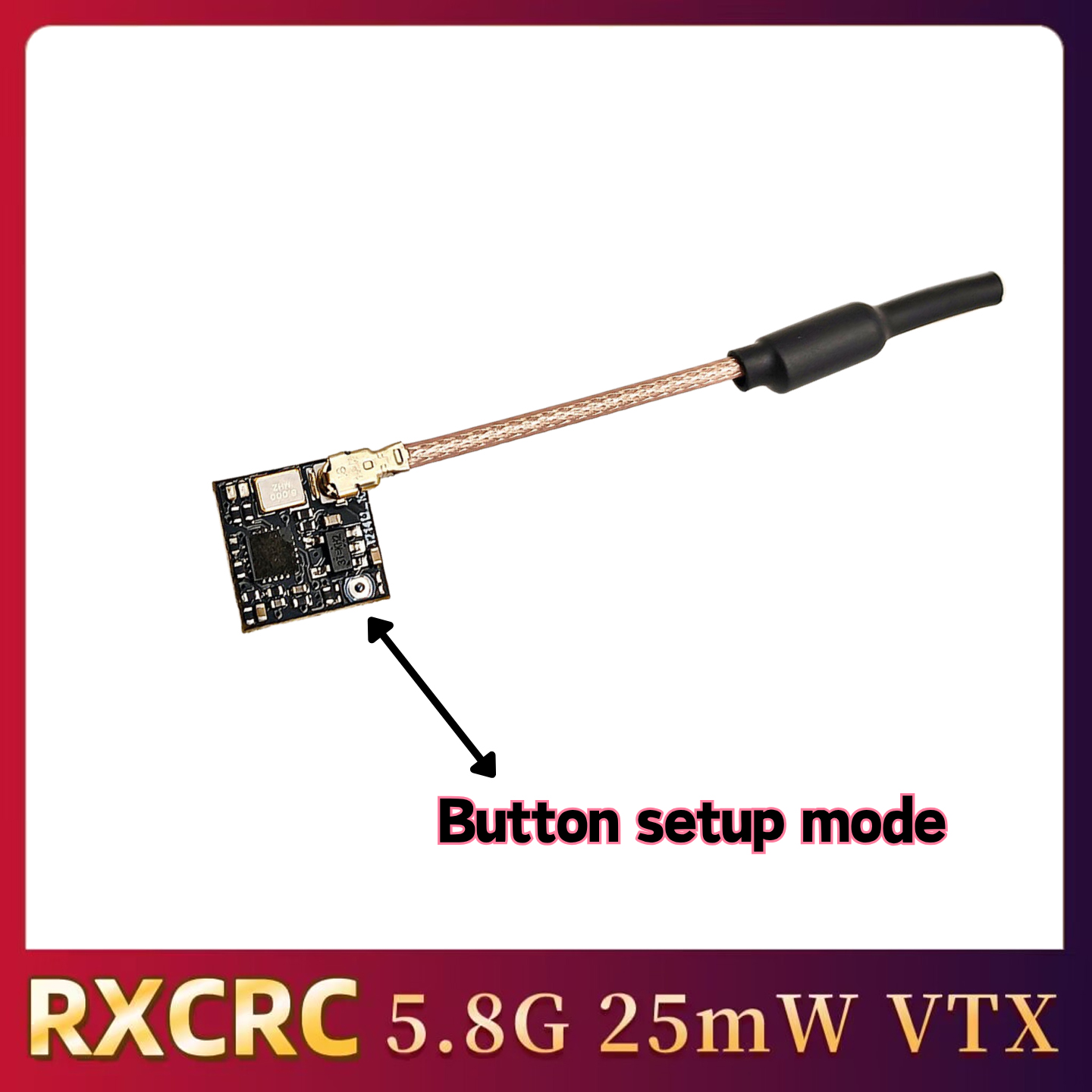 RXCRC 5.8GHz 48CH FPV 25mW ана – обзор и цена Drone Frame